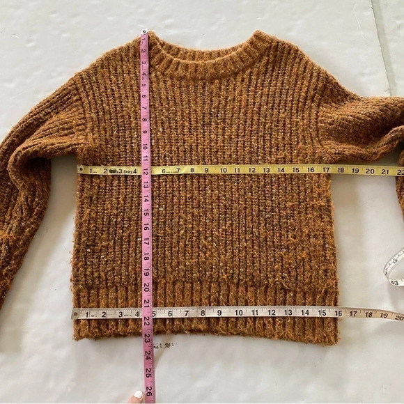 Something Navy Cozy Crewneck Sweater Pullover Womens Size XXS Ribbed Multi Dijon - Picture 3 of 11